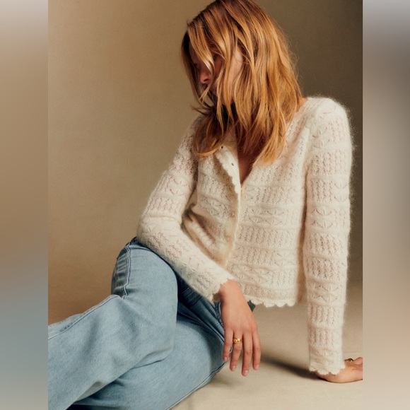 Sezane Sweaters - Sezane Varda Cardigan Ecru - Size M